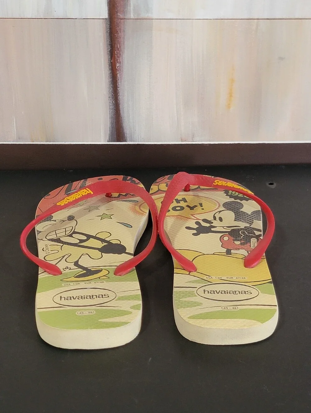 Havaianas Men's Disney Flip Flops Mickey Mouse Sz 13 (EU 47/48)